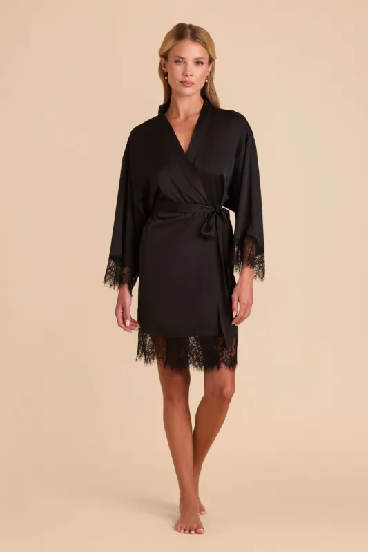 Claudette Lace Robe - Black sold by Birdy Grey