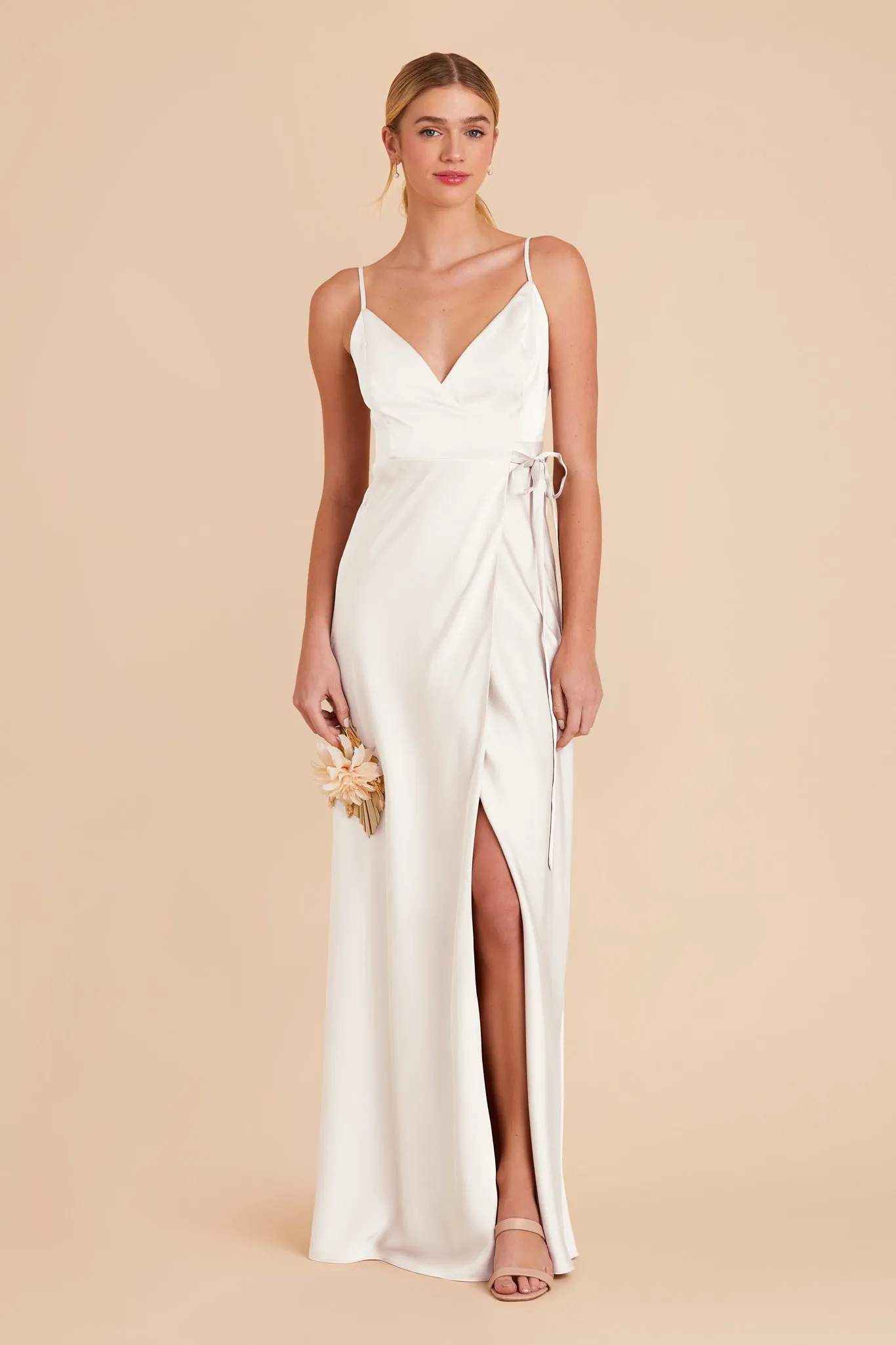Cindy Matte Satin Dress - White sold by Birdy Grey product image thumbnail 3