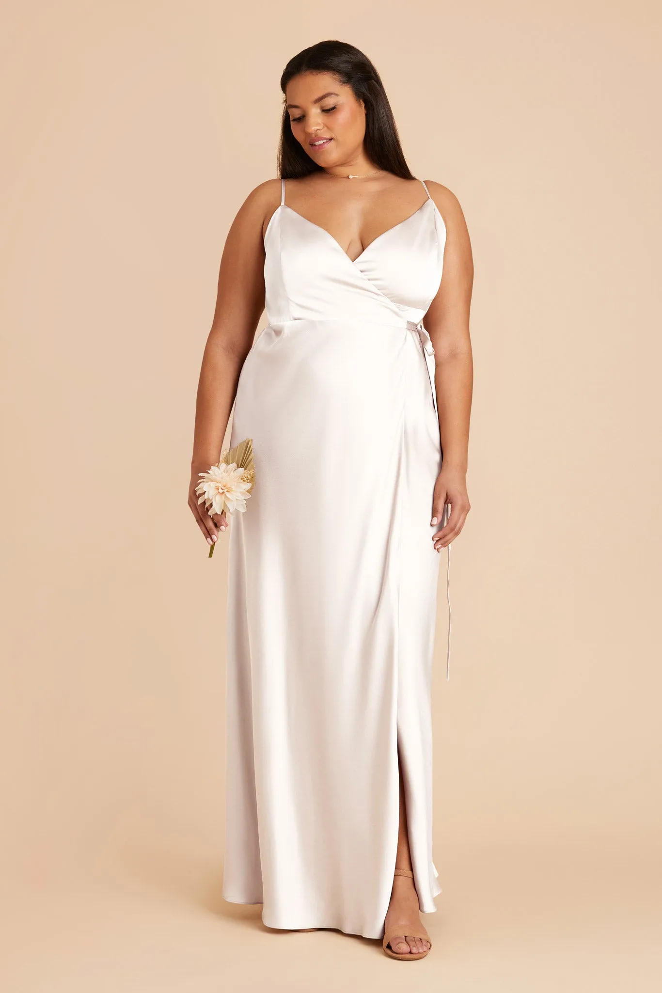 Cindy Matte Satin Dress - White sold by Birdy Grey product image thumbnail 2