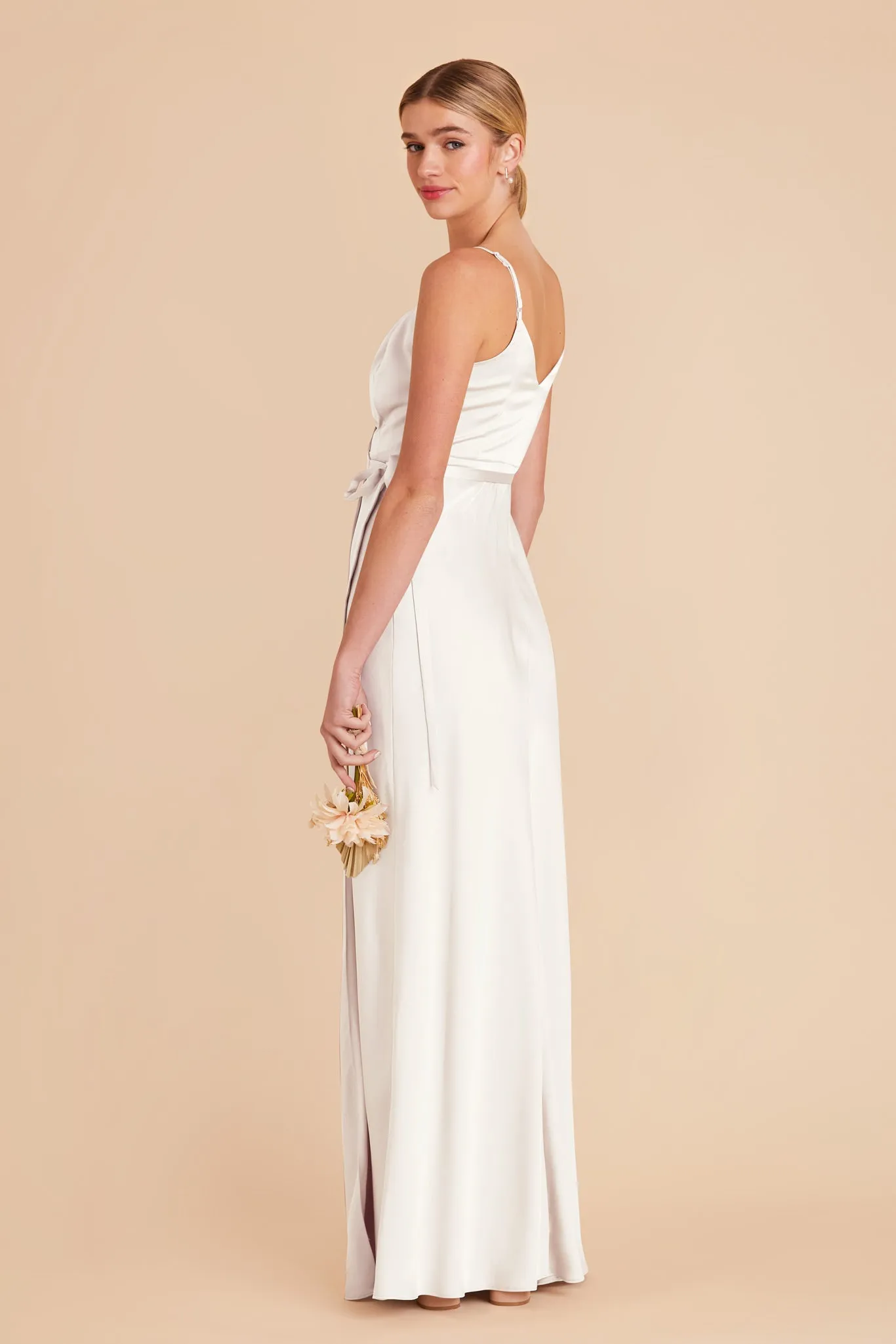 Cindy Matte Satin Dress - White sold by Birdy Grey product image thumbnail 4