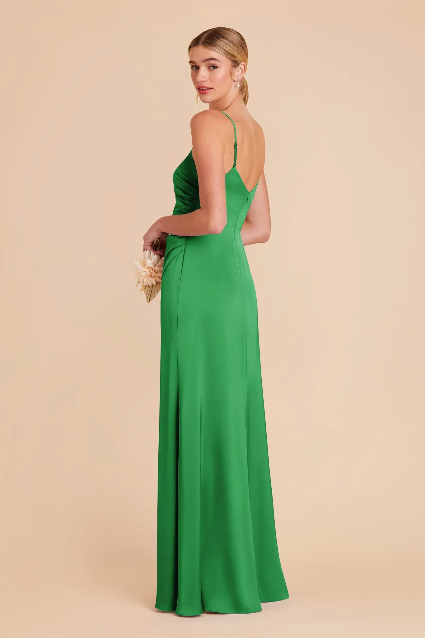 Catherine Matte Satin Dress - Kelly Green sold by Birdy Grey product image thumbnail 4