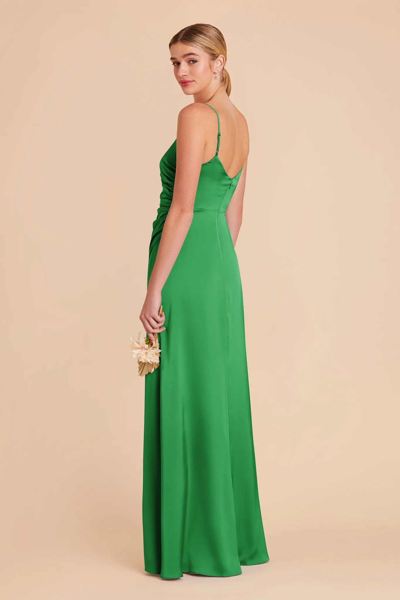 Catherine Matte Satin Dress - Kelly Green sold by Birdy Grey product image thumbnail 5