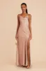 Lisa Long Matte Satin Dress - Rose Gold sold by Birdy Grey