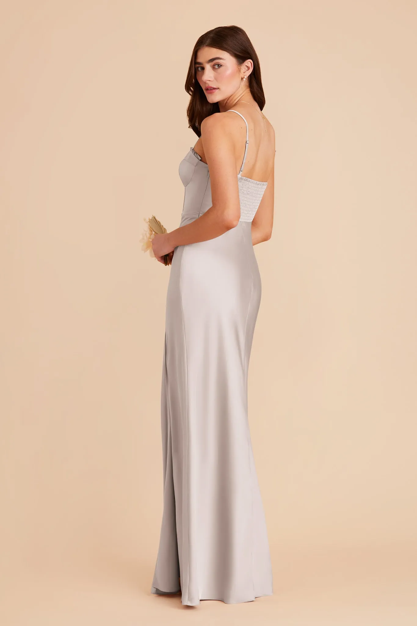 Jessica Matte Satin Dress - Platinum sold by Birdy Grey product image thumbnail 5