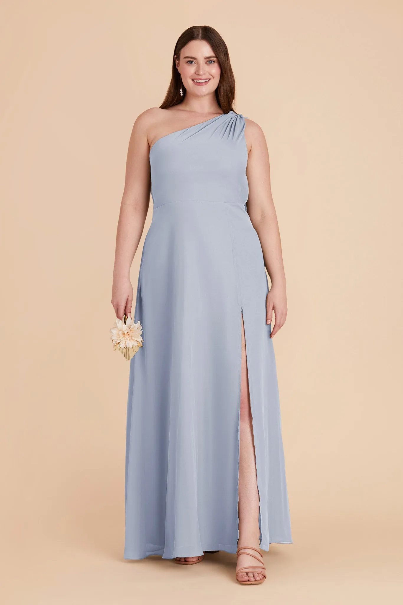 Melissa Chiffon Dress - Dusty Blue sold by Birdy Grey product image thumbnail 2