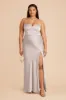 Jessica Matte Satin Dress - Platinum sold by Birdy Grey
