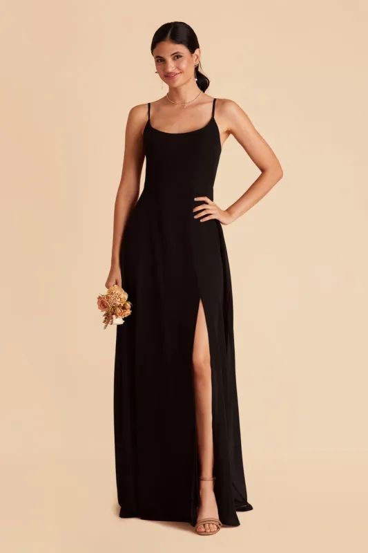 Amy Chiffon Dress - Black sold by Birdy Grey
