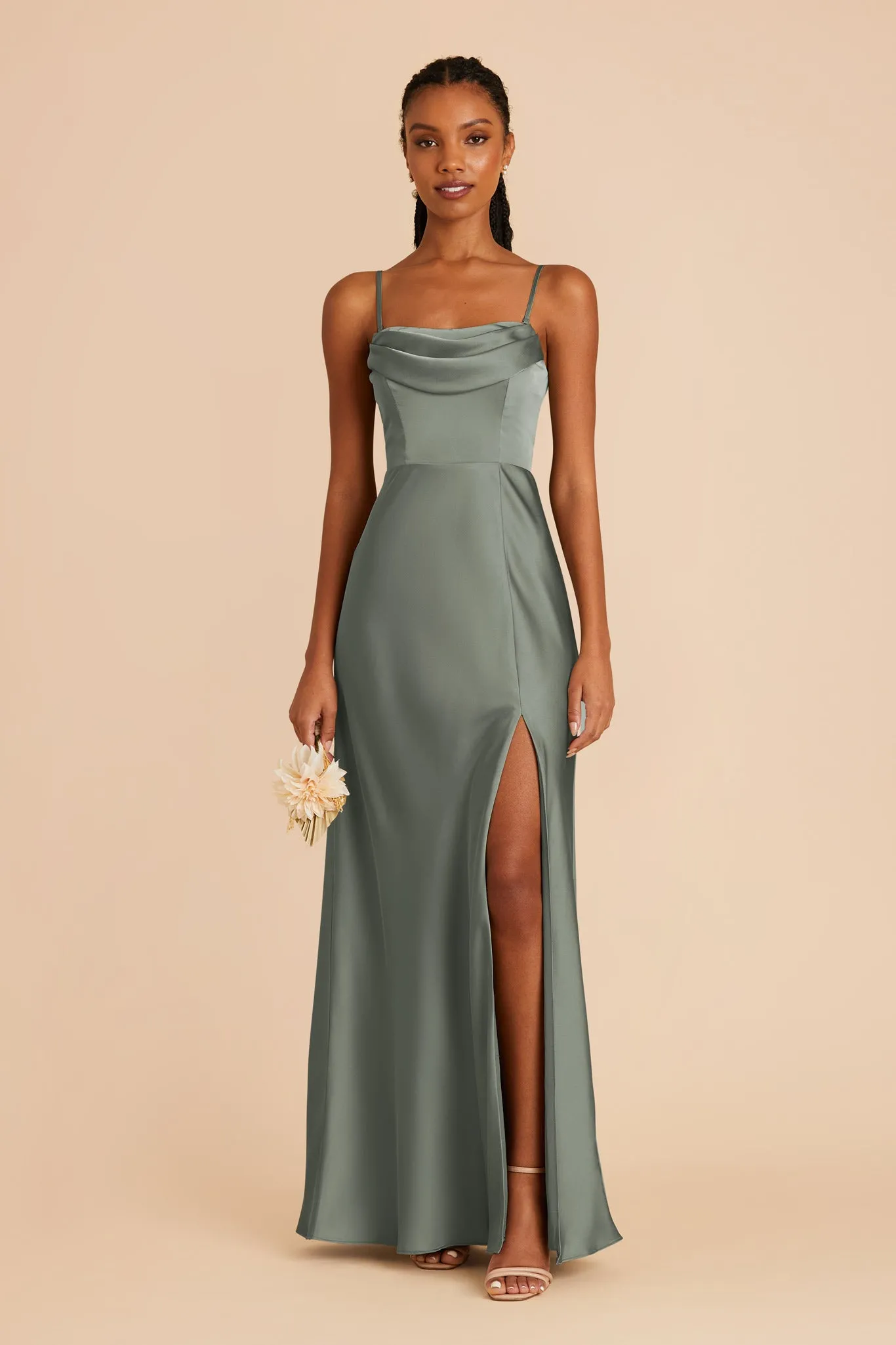 Mia Matte Satin Convertible Dress - Sea Glass sold by Birdy Grey product image thumbnail 4