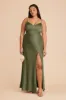 Jay Matte Satin Dress - Olive sold by Birdy Grey