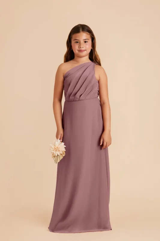 Kiara Junior Chiffon Dress - Dark Mauve sold by Birdy Grey