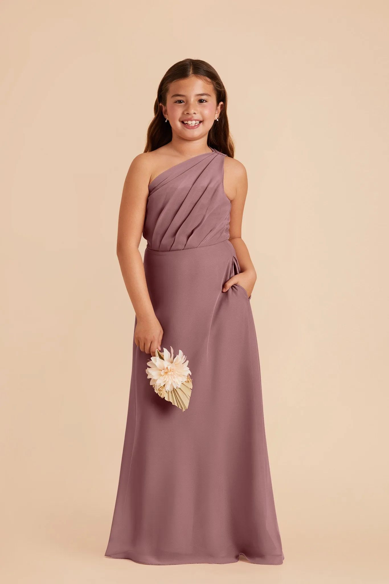 Kiara Junior Chiffon Dress - Dark Mauve sold by Birdy Grey product image thumbnail 3