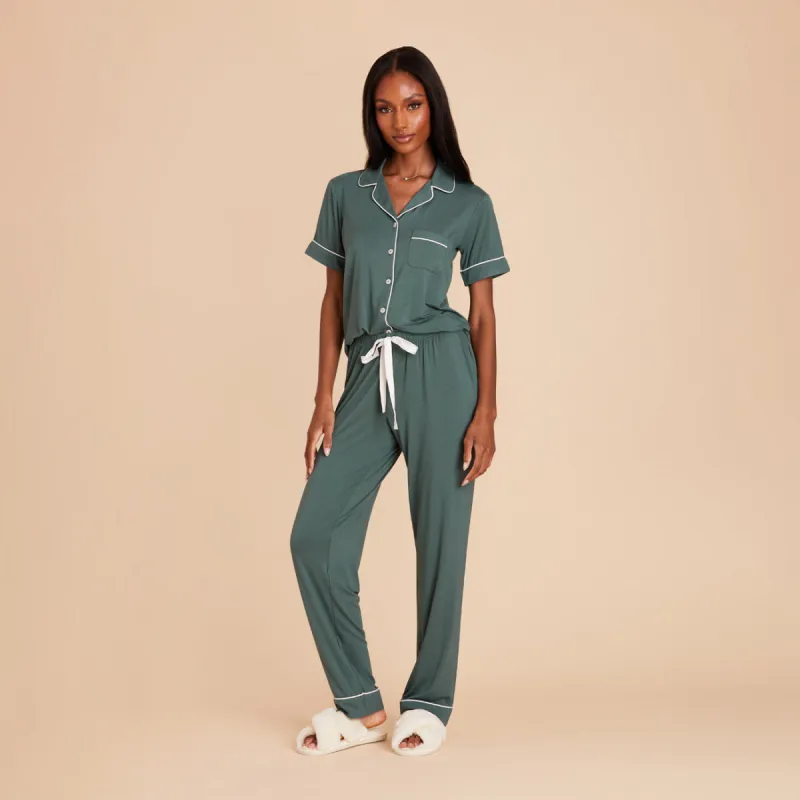 Jonny Short Sleeve and Pant Set - Sea Glass sold by Birdy Grey