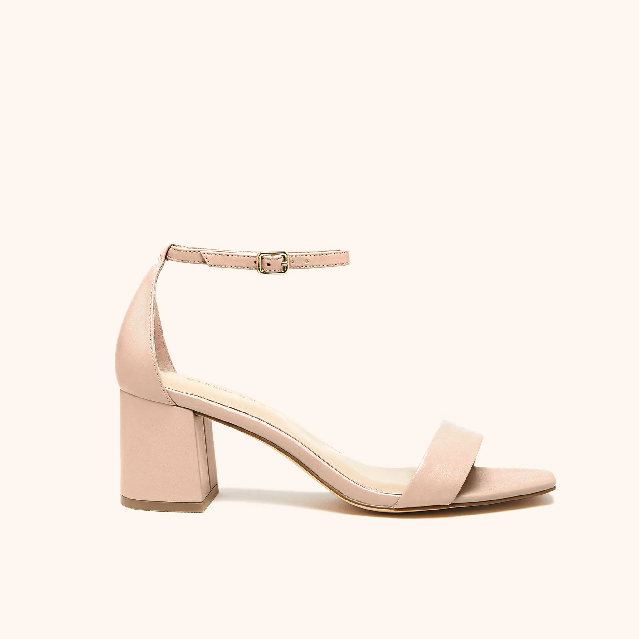 Natalie Chunky Heel - Nude Blush sold by Birdy Grey