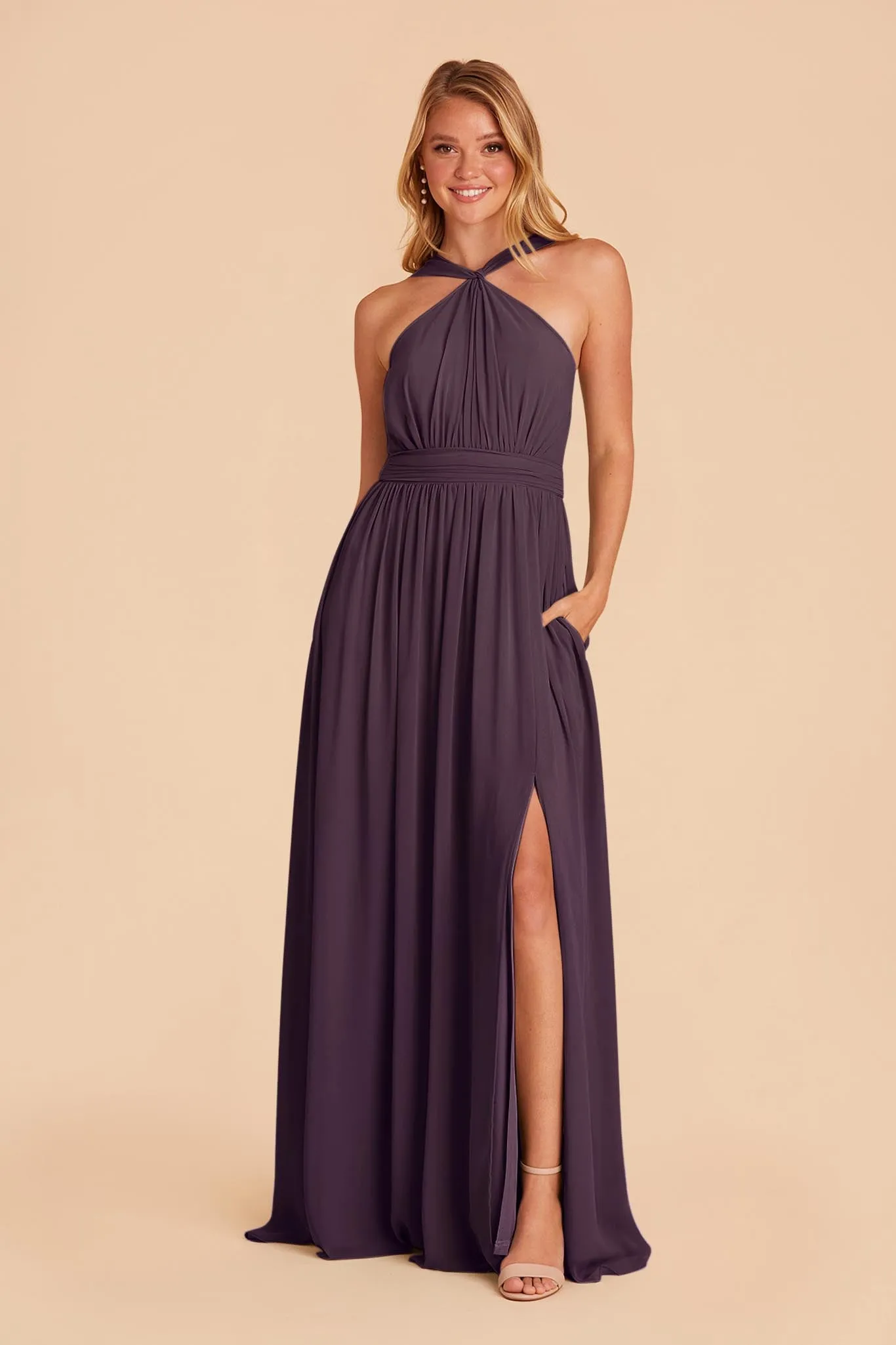 Kiko Chiffon Dress - Plum sold by Birdy Grey product image thumbnail 3