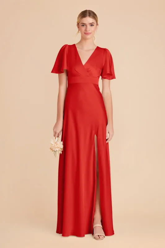 Marni Matte Satin Dress - Ruby Red sold by Birdy Grey