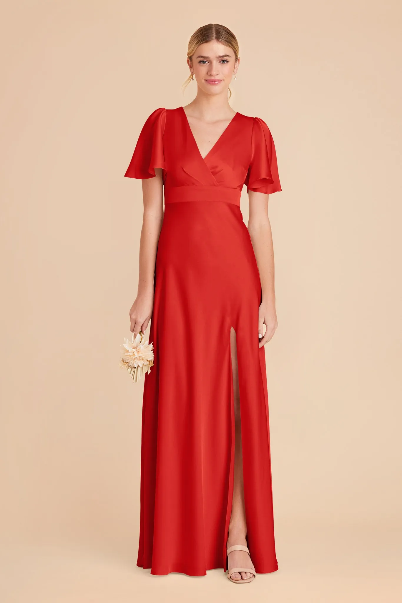 Marni Matte Satin Dress - Ruby Red sold by Birdy Grey