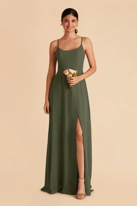 Amy Chiffon Dress - Olive sold by Birdy Grey