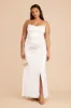 Anne Matte Satin Dress - White sold by Birdy Grey
