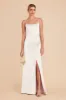 Anne Matte Satin Dress - White sold by Birdy Grey