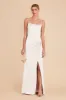 Anne Matte Satin Dress - White sold by Birdy Grey