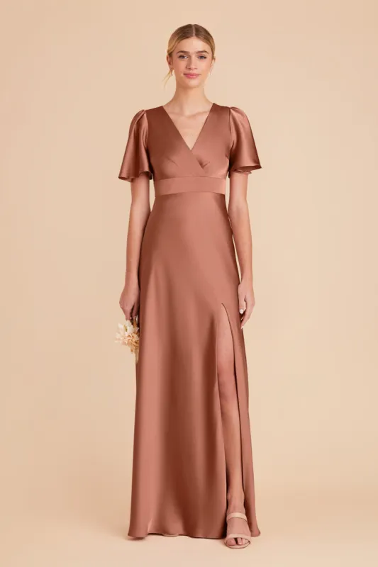 Marni Matte Satin Dress - Desert Rose sold by Birdy Grey