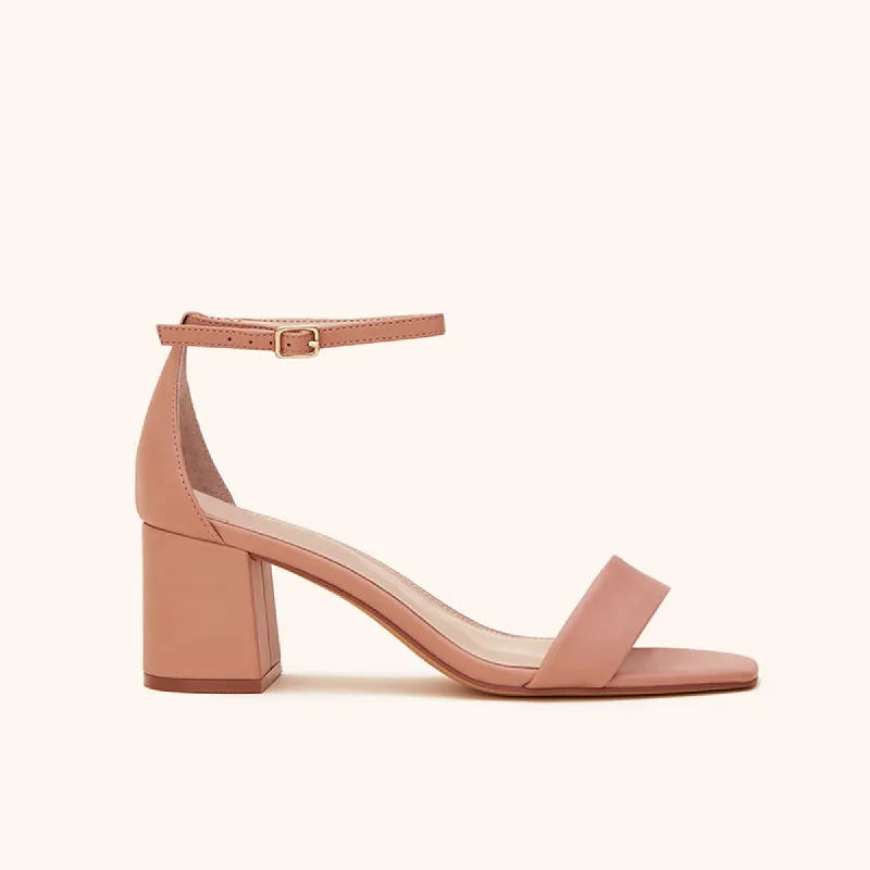 Natalie Chunky Heel - Rose Mauve sold by Birdy Grey