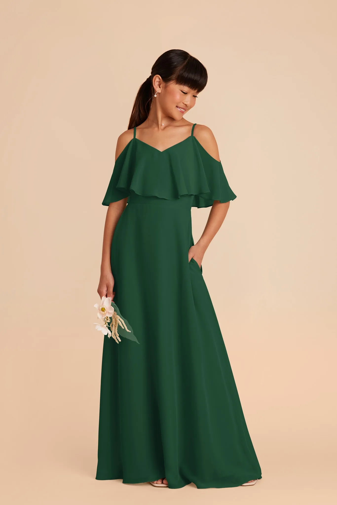 Janie Convertible Junior Dress - Forest Green sold by Birdy Grey product image thumbnail 3