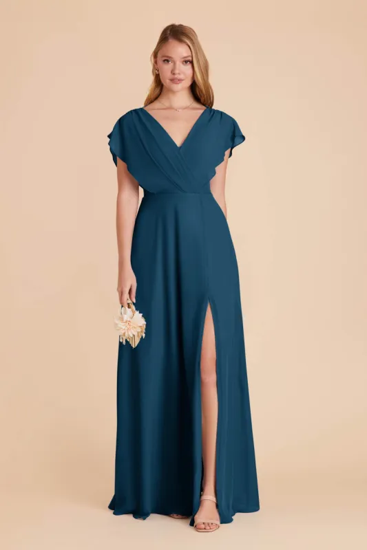 Violet Chiffon Dress - Ocean Blue sold by Birdy Grey