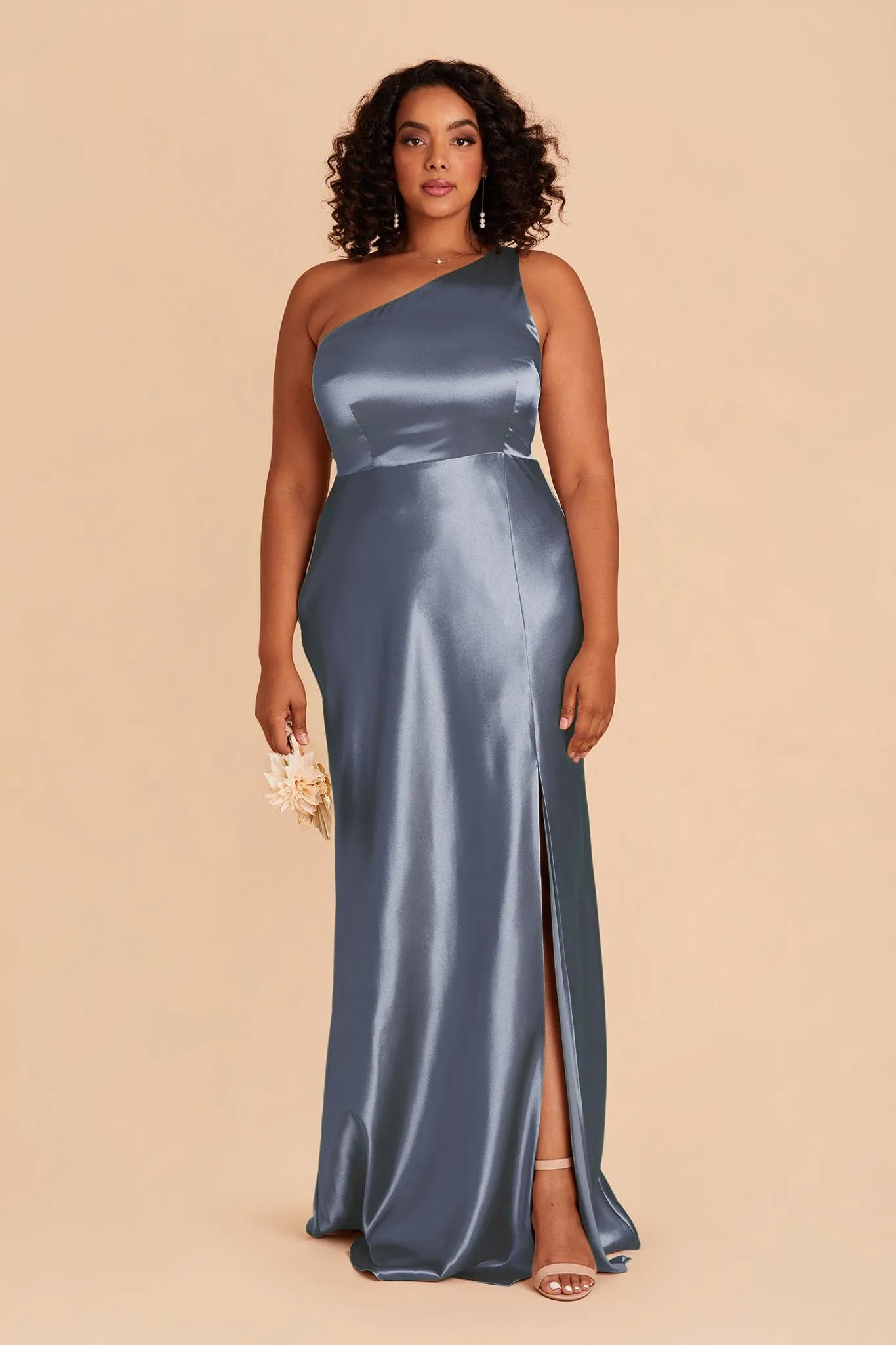 Kira Shiny Satin Dress - French Blue sold by Birdy Grey product image thumbnail 2