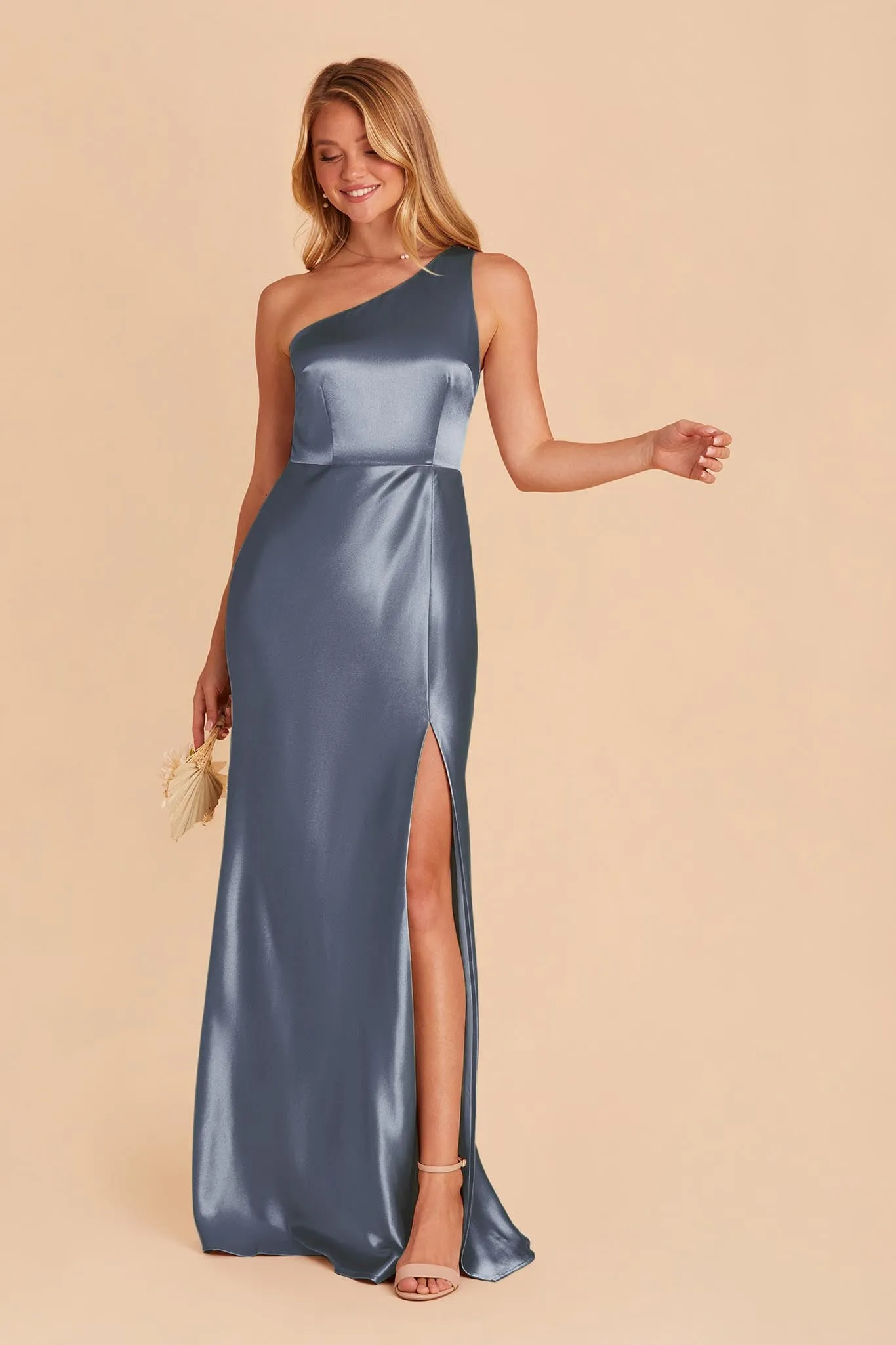 Kira Shiny Satin Dress - French Blue sold by Birdy Grey product image thumbnail 4