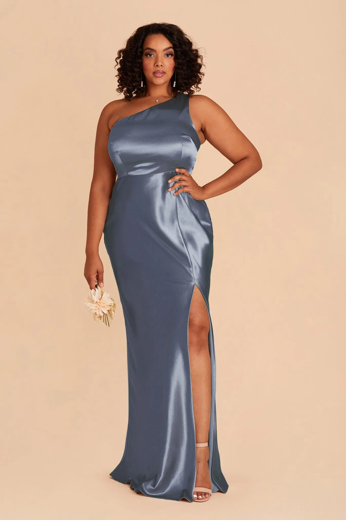 Kira Shiny Satin Dress - French Blue sold by Birdy Grey product image thumbnail 5
