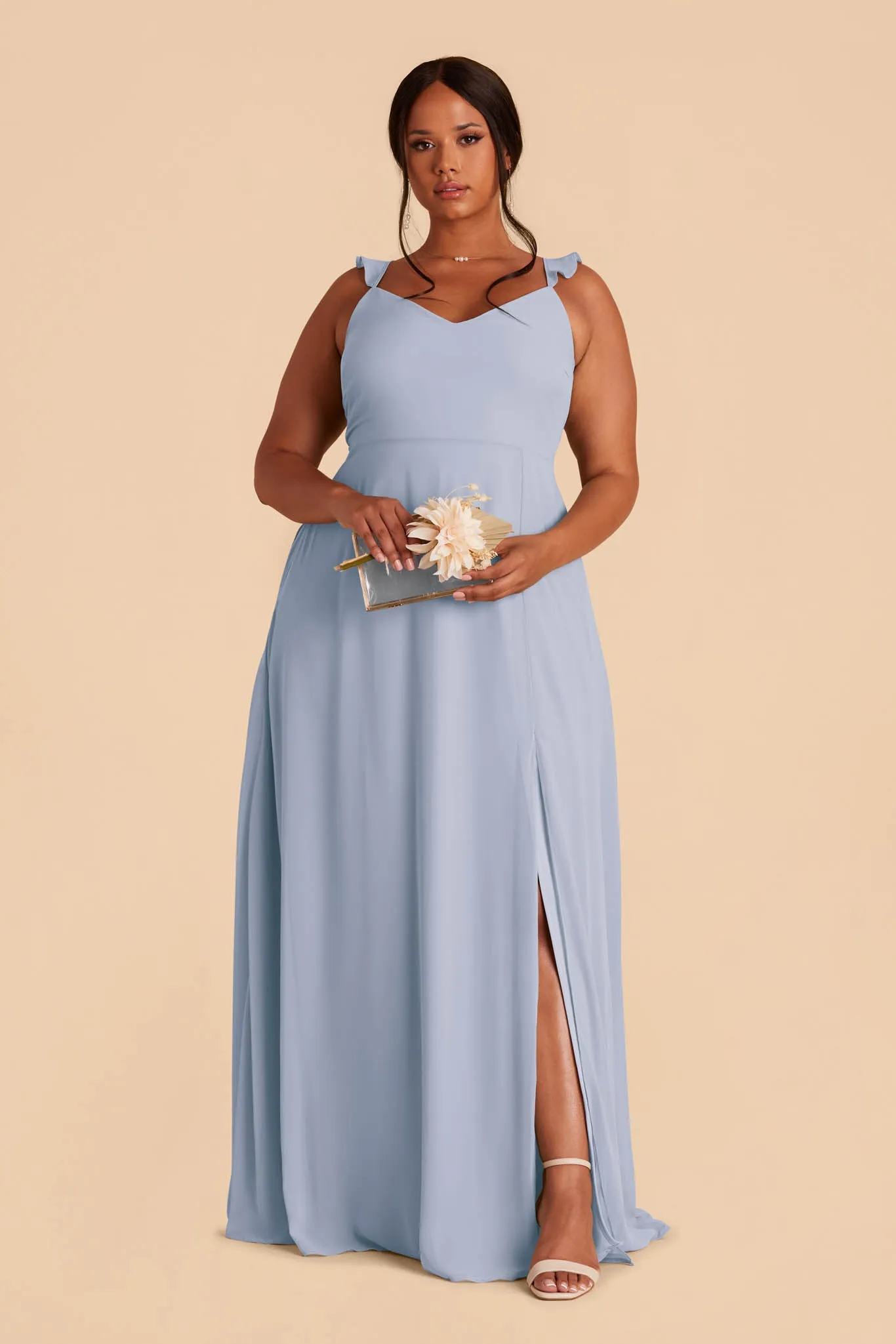 Doris Chiffon Dress - Dusty Blue sold by Birdy Grey product image thumbnail 2