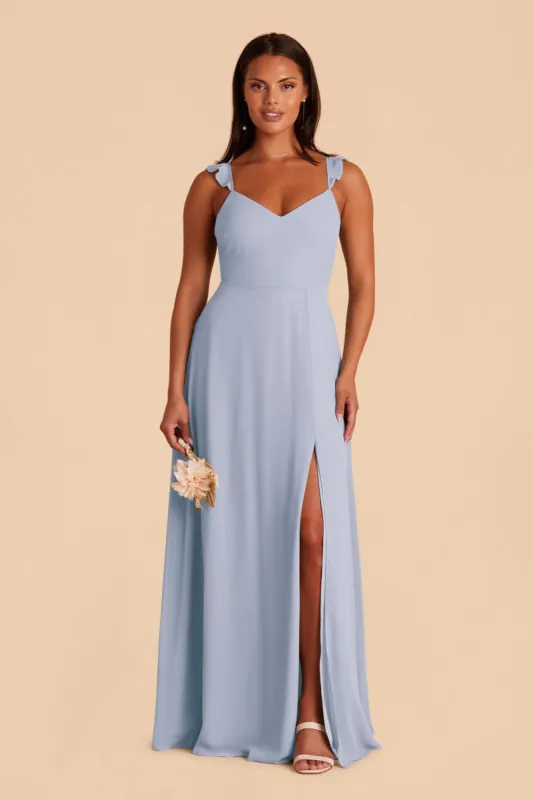 Doris Chiffon Dress - Dusty Blue sold by Birdy Grey
