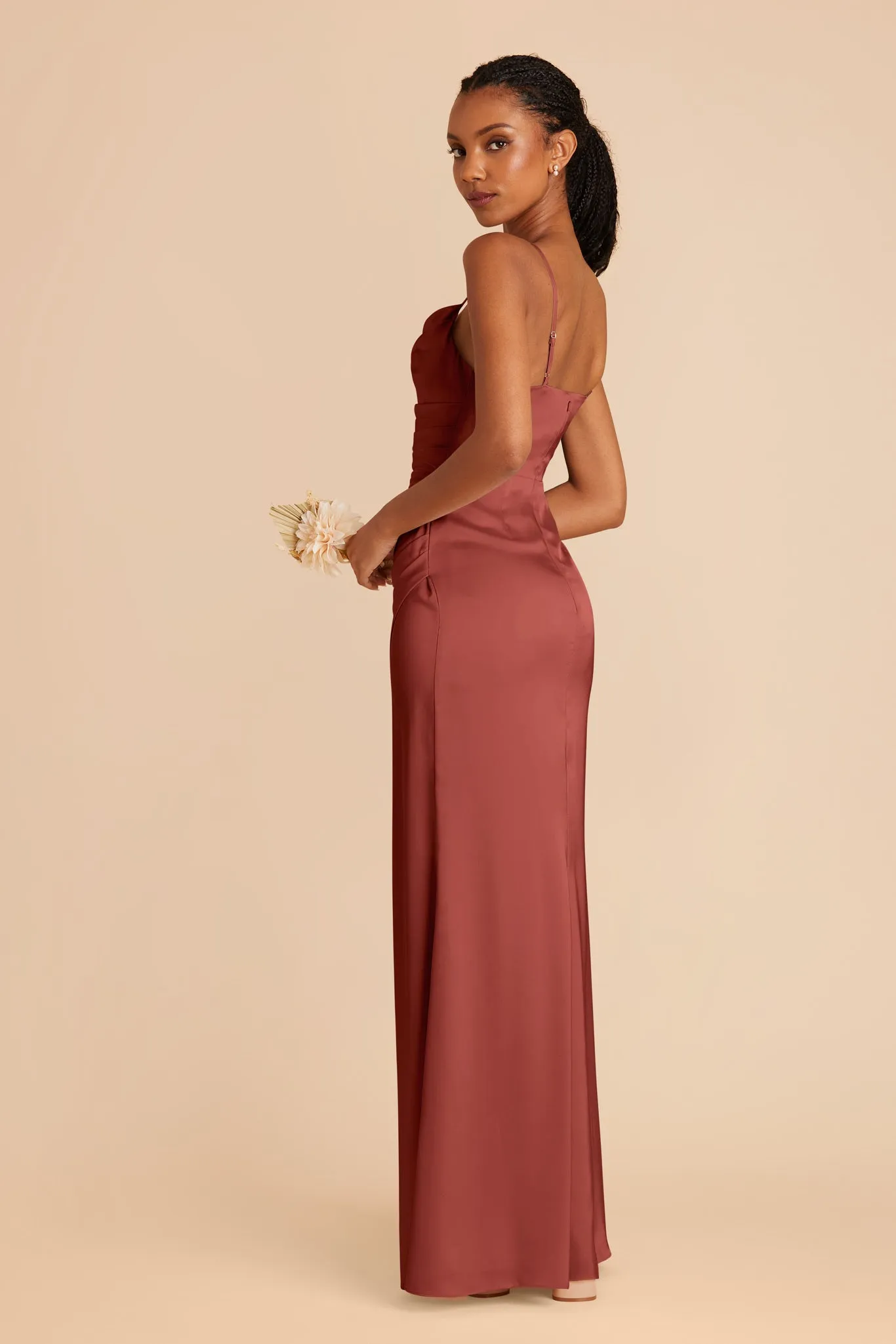 Lydia Matte Satin Dress - Spice sold by Birdy Grey product image thumbnail 5