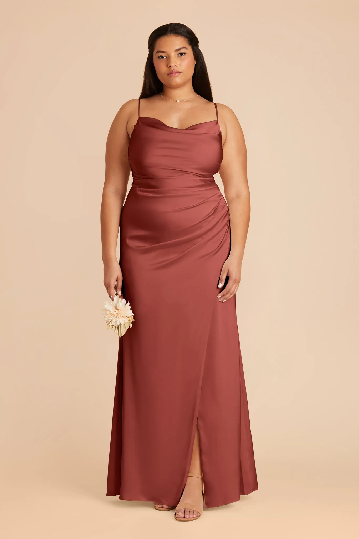 Lydia Matte Satin Dress - Spice sold by Birdy Grey product image thumbnail 2