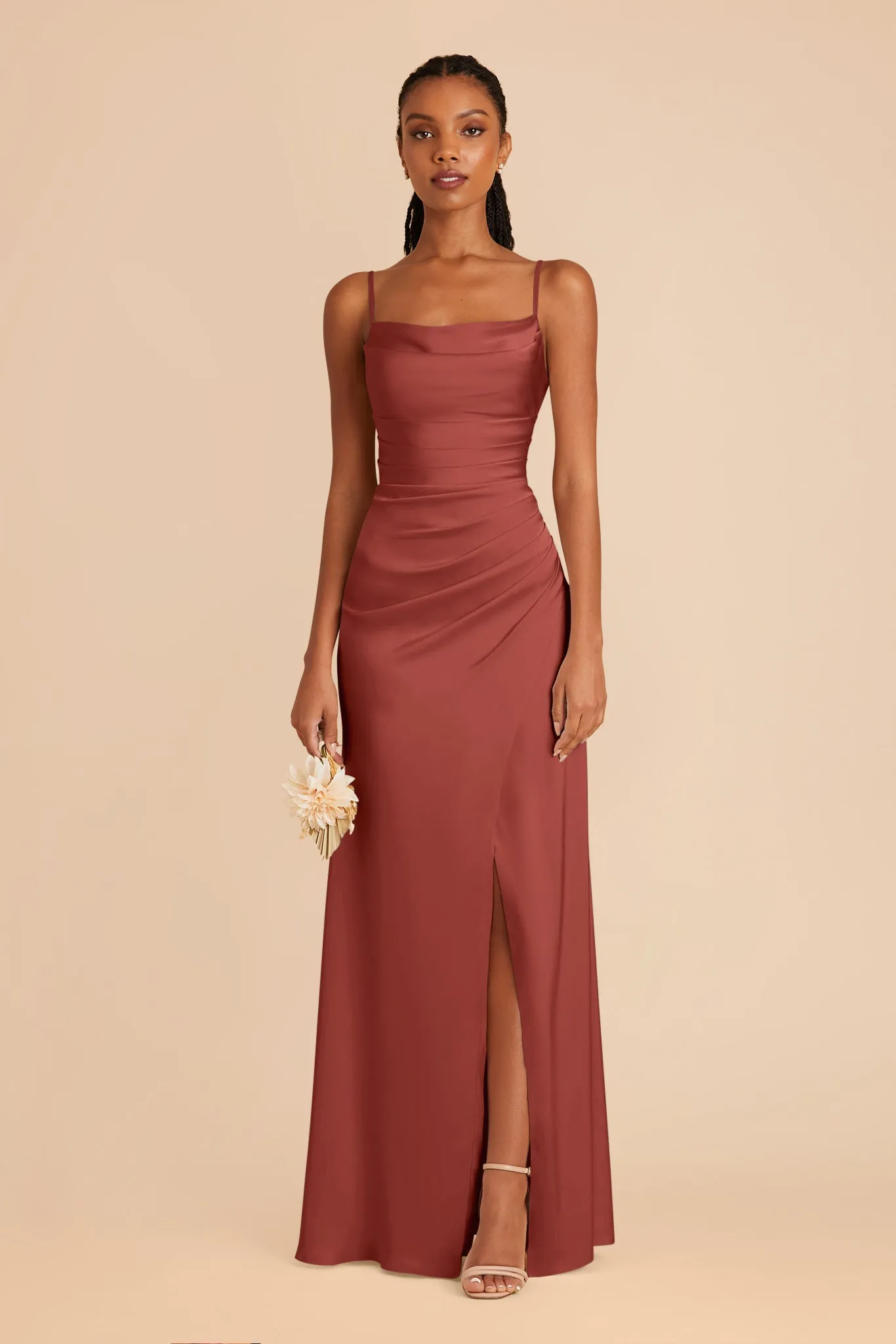 Lydia Matte Satin Dress - Spice sold by Birdy Grey product image thumbnail 3