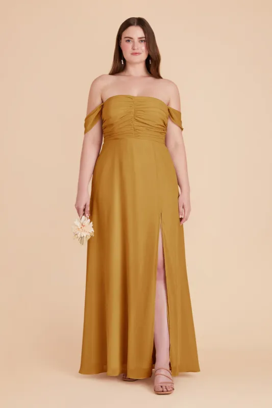 Cara Chiffon Dress - Marigold sold by Birdy Grey