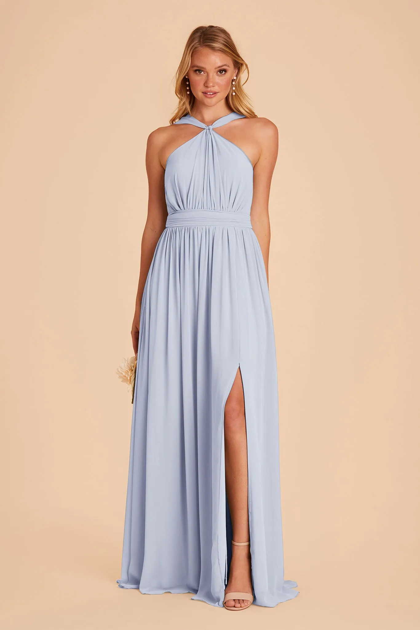 Kiko Chiffon Dress - Ice Blue sold by Birdy Grey
