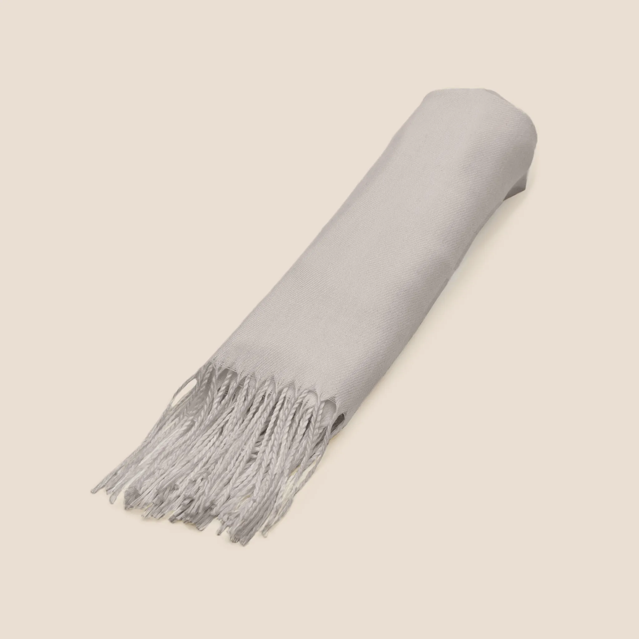 Shawl With Fringe - Light Grey sold by Birdy Grey product image thumbnail 3