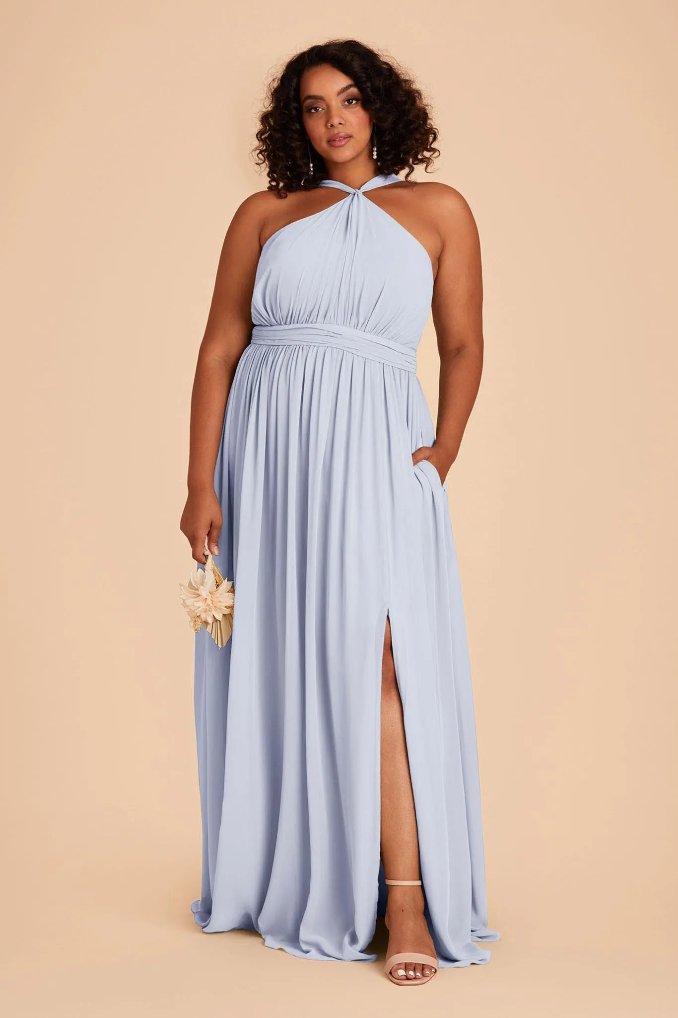 Kiko Chiffon Dress - Ice Blue sold by Birdy Grey product image thumbnail 2