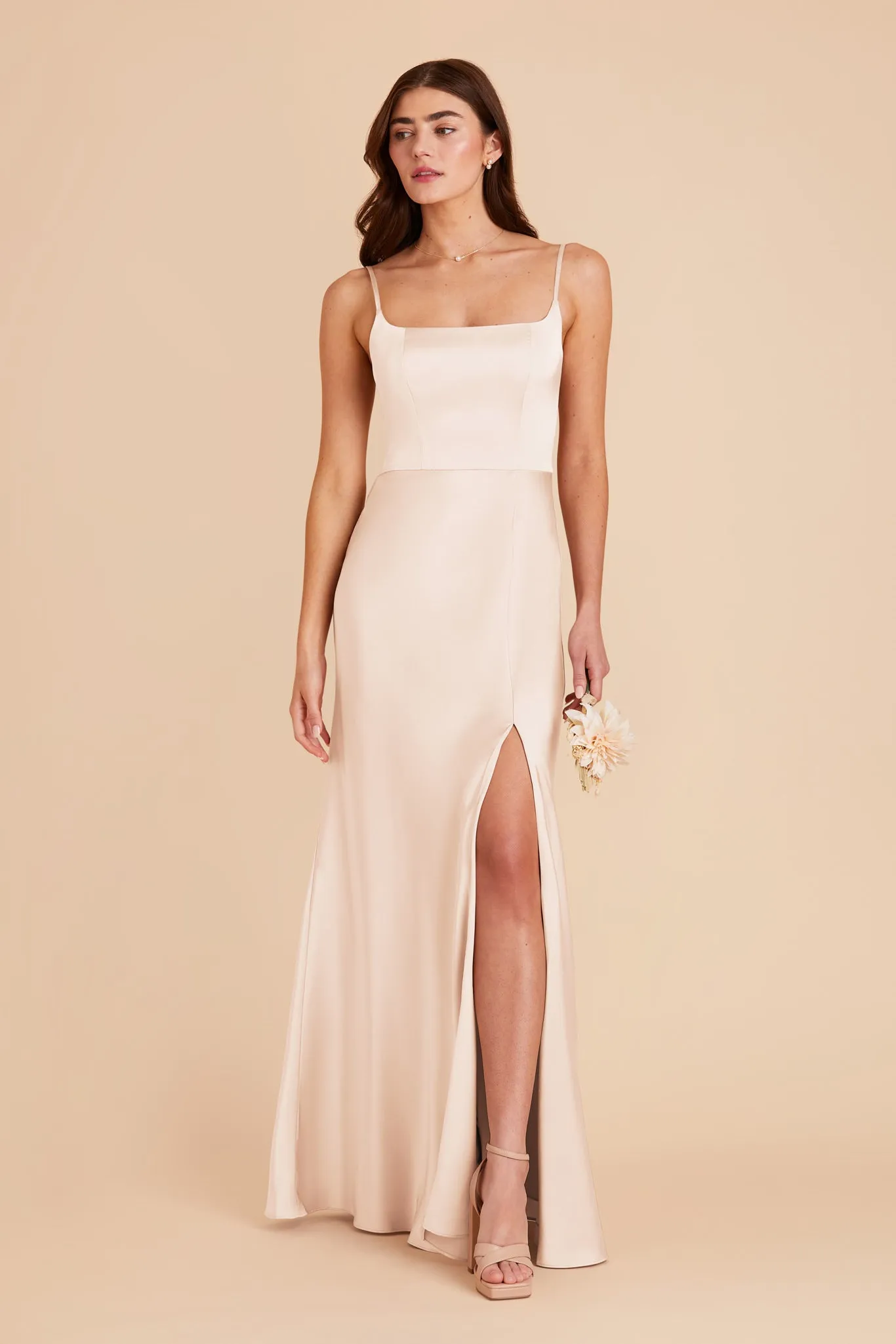 Mai Matte Satin Dress - Champagne sold by Birdy Grey product image thumbnail 3