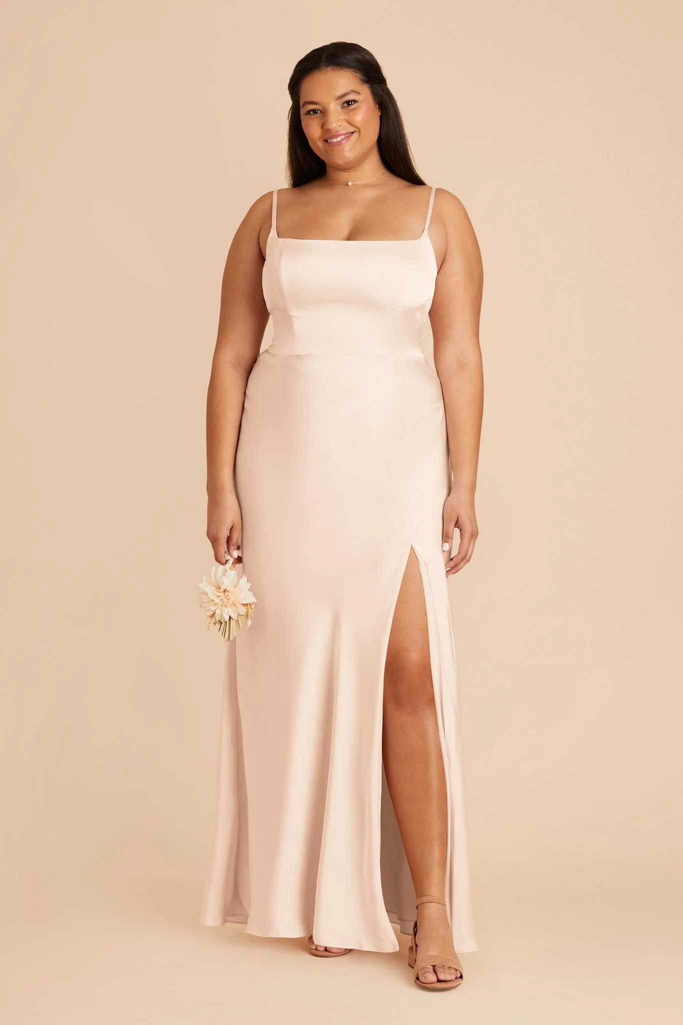 Mai Matte Satin Dress - Champagne sold by Birdy Grey product image thumbnail 2