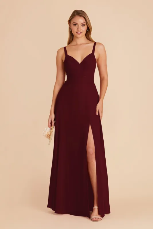 Deborah Chiffon Dress - Cabernet sold by Birdy Grey