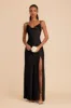Lisa Long Matte Satin Dress - Black sold by Birdy Grey