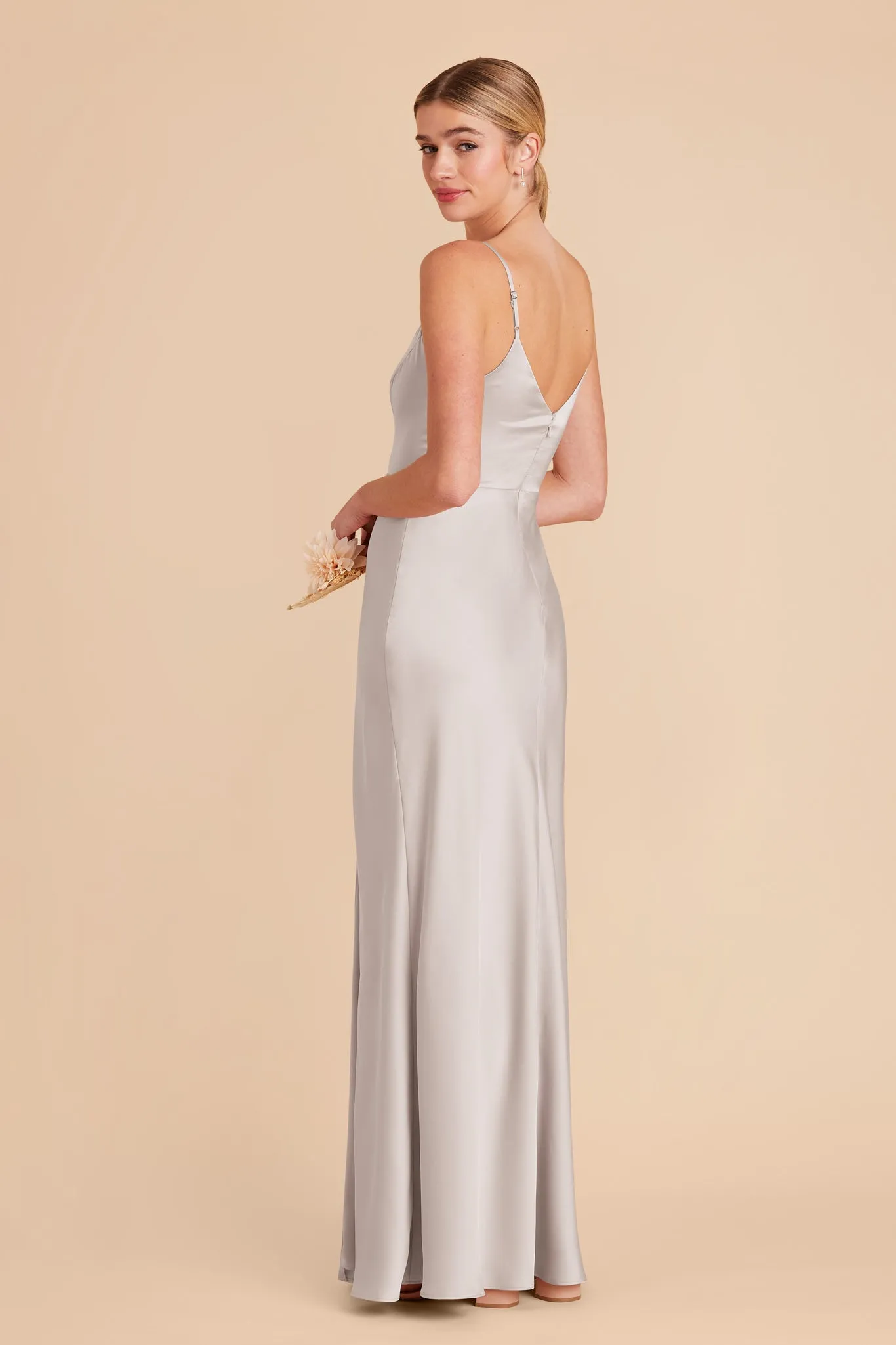 Jay Matte Satin Dress - Platinum sold by Birdy Grey product image thumbnail 5