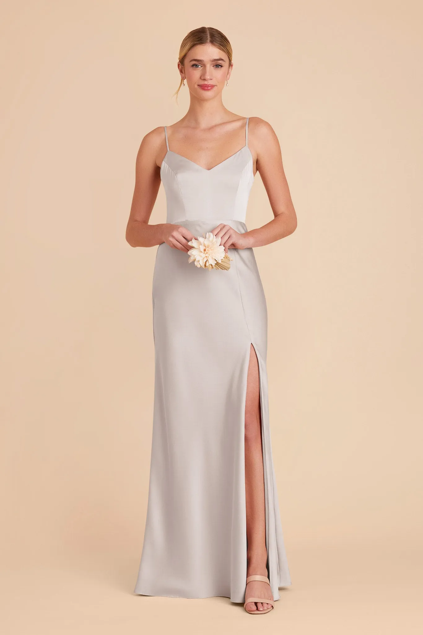 Jay Matte Satin Dress - Platinum sold by Birdy Grey product image thumbnail 3