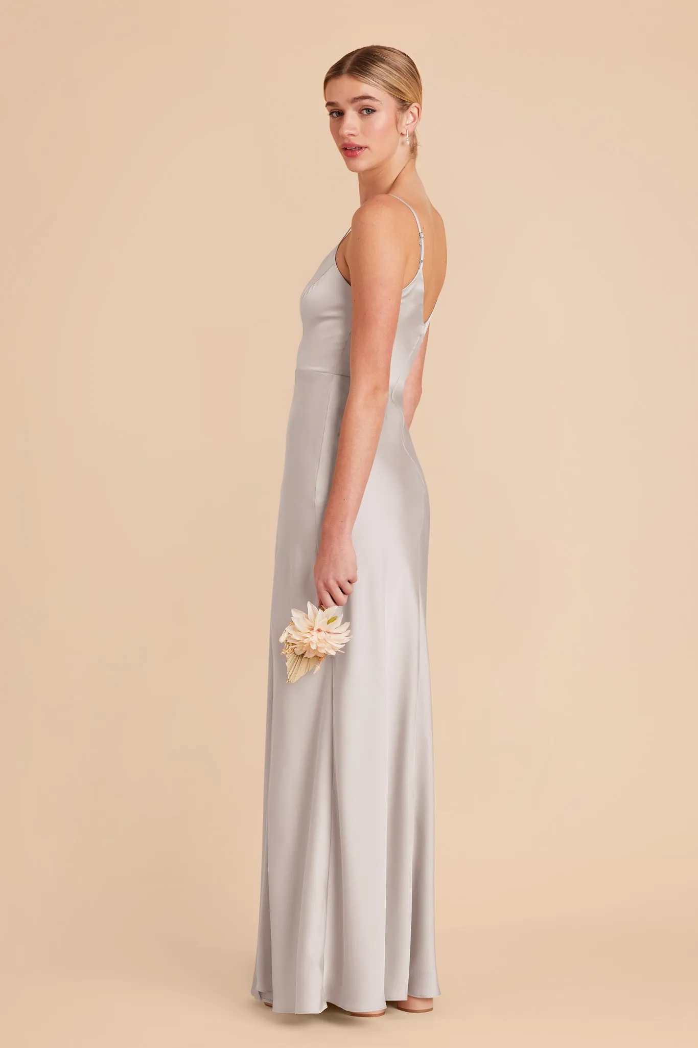 Jay Matte Satin Dress - Platinum sold by Birdy Grey product image thumbnail 4