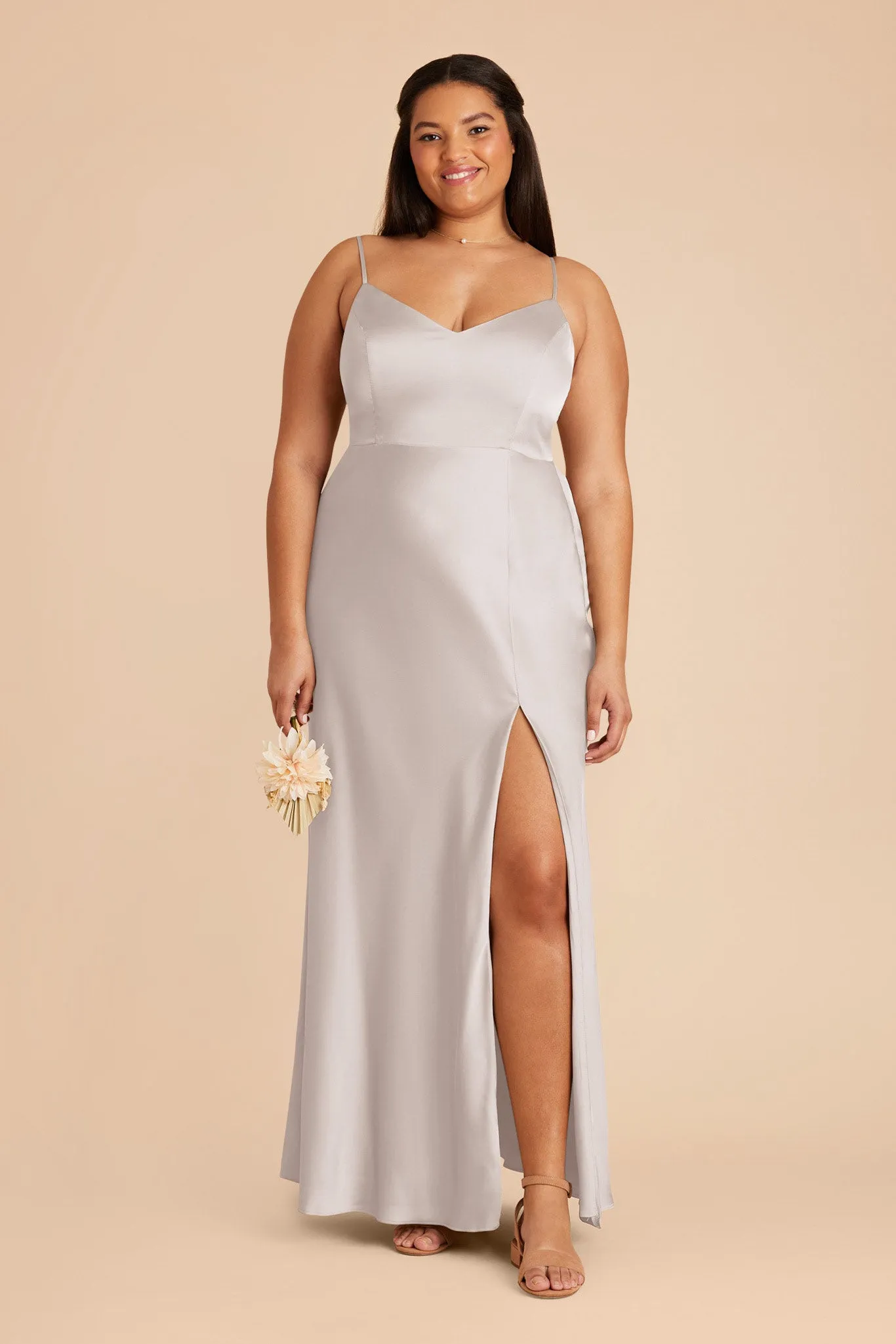 Jay Matte Satin Dress - Platinum sold by Birdy Grey product image thumbnail 2