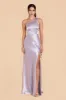 Kira Shiny Satin Dress - Dusty Lilac sold by Birdy Grey