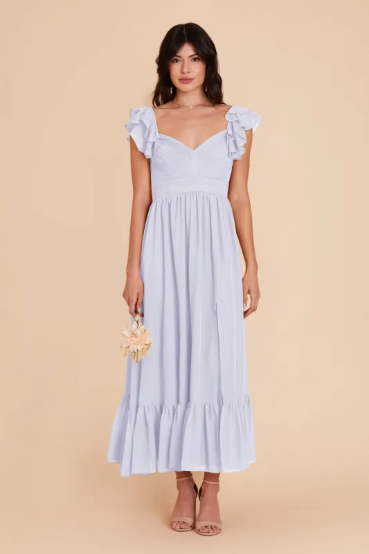 Michelle Chiffon Dress - Periwinkle Blue sold by Birdy Grey